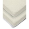 Mamas & Papas 2 Pack Cotbed Fitted Sheets, Oatmeal (142x70x19cm)