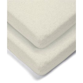 Mamas & Papas 2 Pack Cotbed Fitted Sheets, Oatmeal (142x70x19cm)