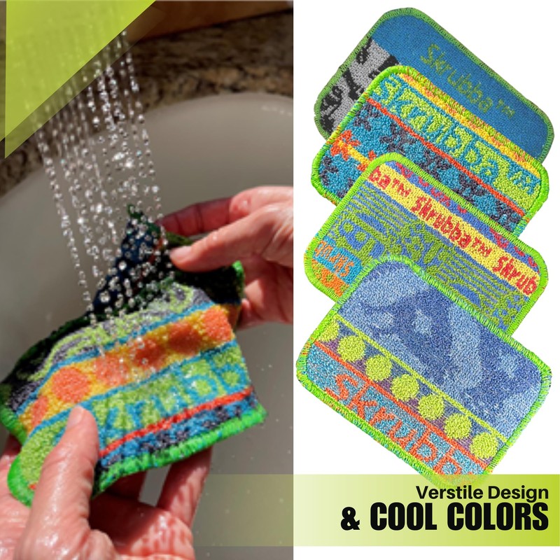 Wet-it! Skrubba 3-Pack Reusable Dish Scrubbers – Non-Scratch Scouring Pads