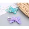 Altaroo Pack of 8 Butterfly Hair Clips 3D with Rhinestones