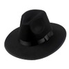 WickedFun® Adult Black Gangster Hat With Black Band, Perfect For