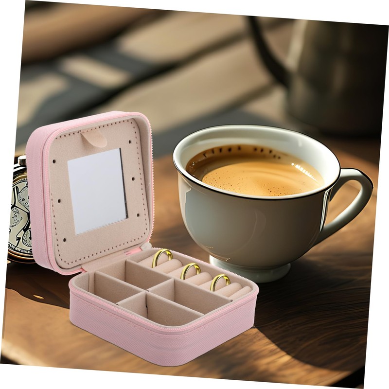 TOVINANNA Travel Jewelry Organizer Case with Zipper Closure Multiple Compartments