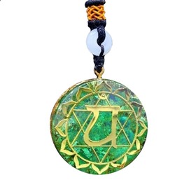 Orgone Metatron Cube Green Aventurine Necklace,Orgonite Necklace Orgone Chakra Healing Pendant
