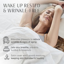 YourFacePillow Beauty Pillow - Anti Wrinkle & Anti Aging Back Sleeping Pillow - Wrinkle Prevention Pillow to Sleep on Back - Memory Foam Beauty Sleep Pillow (Standard with Satin Case)