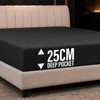 Imperial Rooms Super King Fitted Sheet 180x200cm, Black - Deep