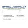 Tarjetas de Bienvenida para Iglesias / Paquete de 50 ,