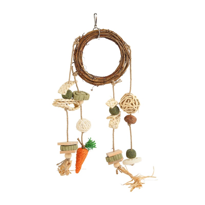 Rabbits Cage Hanging Chew Toys Safe Teeth Grinding Healthy Bunny