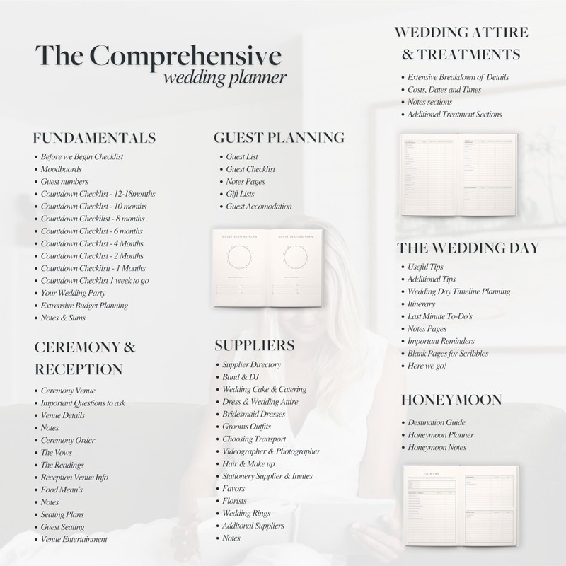 Award Winning UK Comprehensive Wedding Planner Book and Organiser for