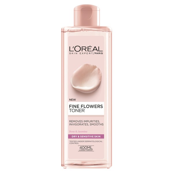 L'Oreal Paris Fine Flowers Cleansing Toner for Normal to Dry Sensitive Skin 400 ml