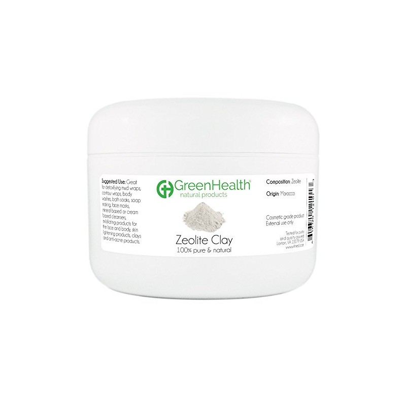 GreenHealth Zeolite Clay Powder 6 oz – 100% Pure &