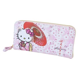 Yasuda Tsusho 4580122513092 Japanese Pattern Series Wallet Land Zipper Cherry Blossom Umbrella
