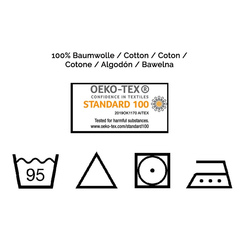 ZOLLNER Set of 10 Face Cloths 100% Cotton 35 x