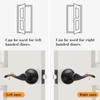 Probrico Keyed Alike Bronze Door Handle, Oil Rubbed Bronze Wave
