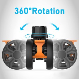 FELICON Ruedas giratorias de alta resistencia para BY06 BY06S BY06C BY10 BY10WX Carro plegable de utilidad con ruedas (Negro-4PCS)