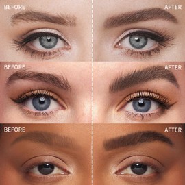 GEUUFEA Eyebrow Pencil Waterproof, Micro-Slim, Precise, Filler Brow Pen with Spoolie Brush, Retractable Eyebrow Definer Pencil, Create Natural Looking Brows