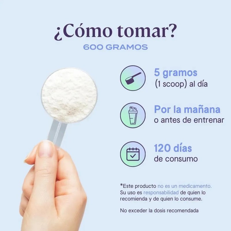 Creatina Monohidratada Pura en Polvo B-Fit 600g - 120 Servicios