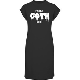 Hippowarehouse I'm The Goth One! t-Shirt Dress Women's Adults Nightie Nightdress Black