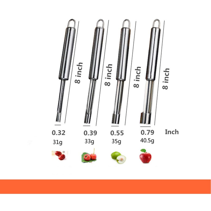 Corer and Pitter Set of 4, Multi-Function Corer and Pitter