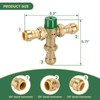 Watflow 3/4 Inch Brass Thermostatic Mixing Valve with Union Connections,
