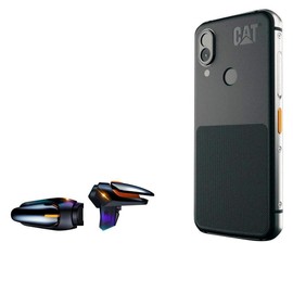 BoxWave Gaming Gear Compatible with CAT S62 - Touchscreen QuickTrigger, Trigger Buttons Quick Gaming Mobile FPS - Jet Black