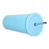 500ML Small Vacuum Coffee Cup Iced Coffee Bottle with Straw
