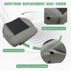 NLQR Driver Side Bottom Replacement Seat Cover Microfiber Leather Gray