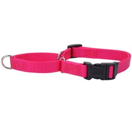 Coastal Pet - No Slip - Martingale Adjustable Dog Collar with Buckle, Pink Flamingo, 3/8" x 10"-12"