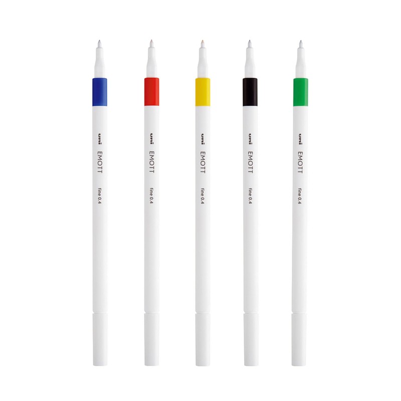 Uni-Ball Emott Uni Mitsubishi Pencil - 5 Felt Tip Pens