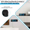 Reloj De Pared Digital Con Termómetro, Alarmas Y Calendario
