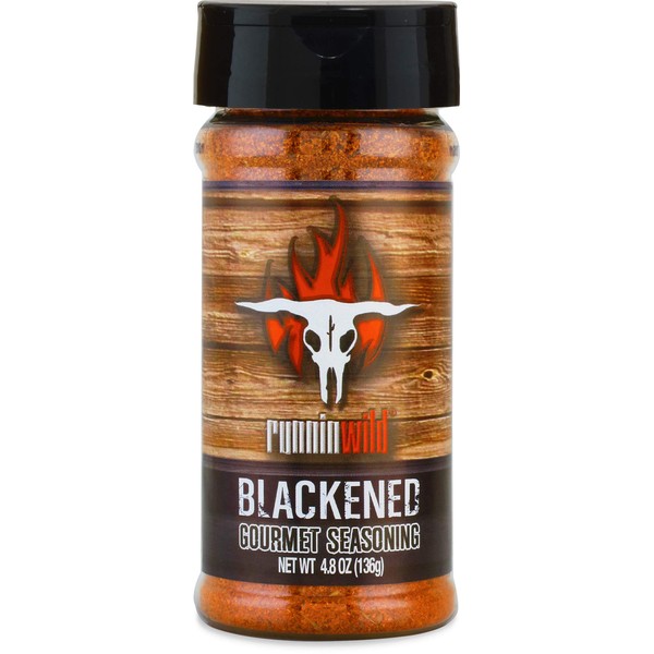 Premium Blackening Seasoning | No Preservatives, No MSG added | Gourmet Blackened Cajun Spice for Chicken, Salmon, and Fish | Runnin’ Wild Foods, 4.8 ounces