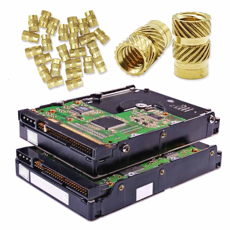 Threaded Insert, M4 50 Pieces Insert Nut, Brass Internal Thread