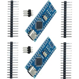 A-DIGISHUO Nano V3.0 ATmega328P CH340G | 5V 16M Type-C Port Module | Microcontroller Board Development Board, with PIN Connector Pins Not Soldered (2Pcs Module)
