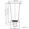 Talea Grave Vase, Stainless Steel Vase, (Caliber: 85mm) Single, QS466C003