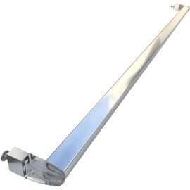 Gordon Glass® 25" Long Chrome Framed Sliding Shower Door Towel Bar with Clear Acrylic Brackets