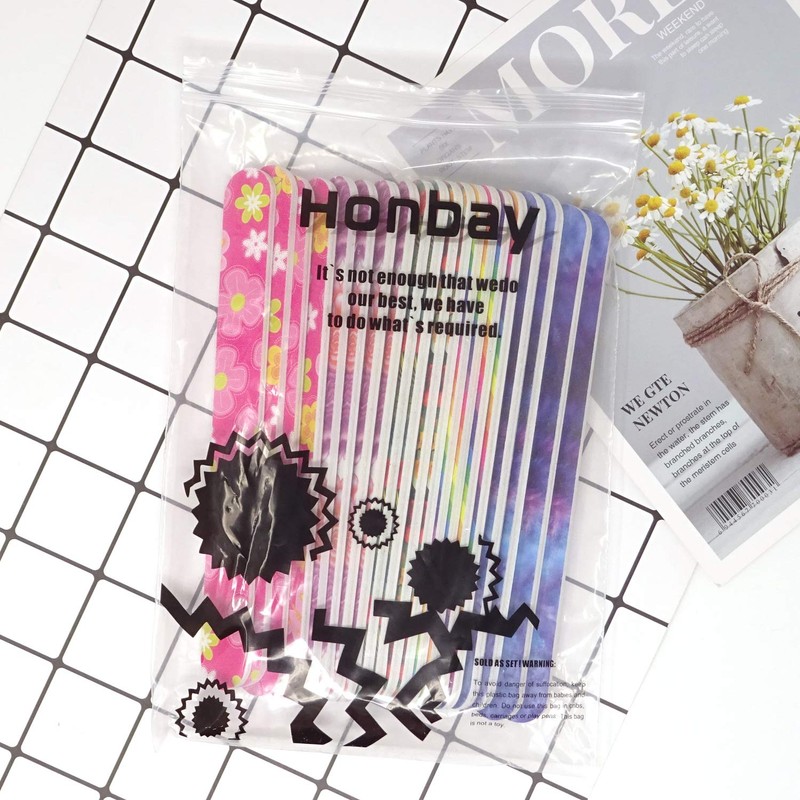 Honbay 20PCS Double Sided Nail Files Emory Boards for Home