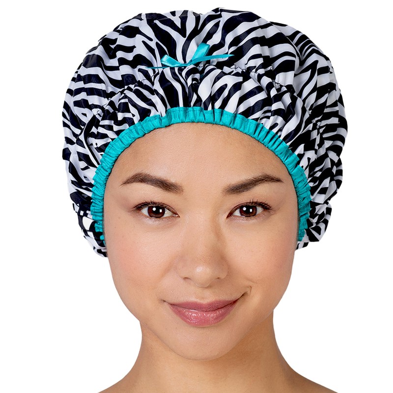 Gorro de ducha reutilizable, gorro de baño y forro, gorros