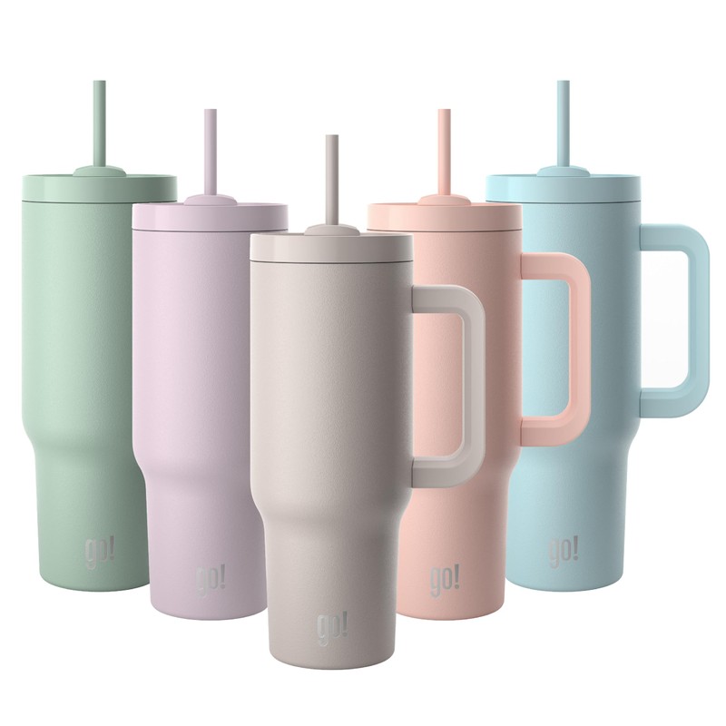 go! 40oz Stainless Steel Handle Tumbler with Triple Insulation &