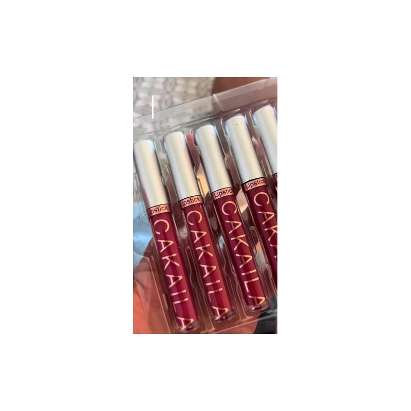 Gloss Labial Mate 6pcs Larga Duración Pigmentación Intensa