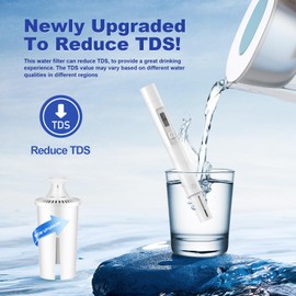 BREAUILL Water Filter Replacement for Brita Filter, Pitchers and Dispensers, New Upgraded Filter to Reduce TDS, Chlorine etc., Replacement Filters for Brita Classic, OB03, Mavea 107007 35557(3-Plus)