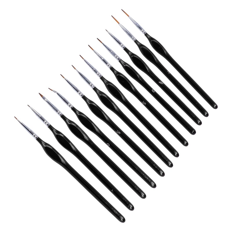 12Pcs Paint Brush Set for Face MakeUp Nail Scale Model