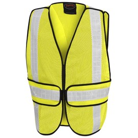 Pioneer Safety Vest for Men – Hi Vis Reflective Neon Polyester Mesh with Hoop & Loop Closure, 5 Point Tear Away – One Size Fits All - Orange, Yellow/Green