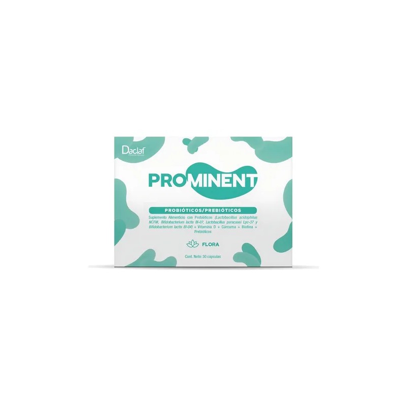 Probióticos Prominent Flora Sin Sabor 30 Cápsulas Cúrcuma Biotina