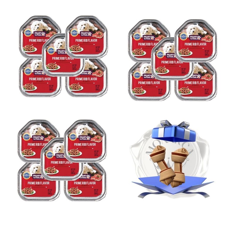 HEART TO TAIL 15 Trays Wet Dog Food 3.5 OZ