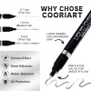 COORIART 3PK Liquid Chrome Markers Permanent Mirror Pens for Plastic