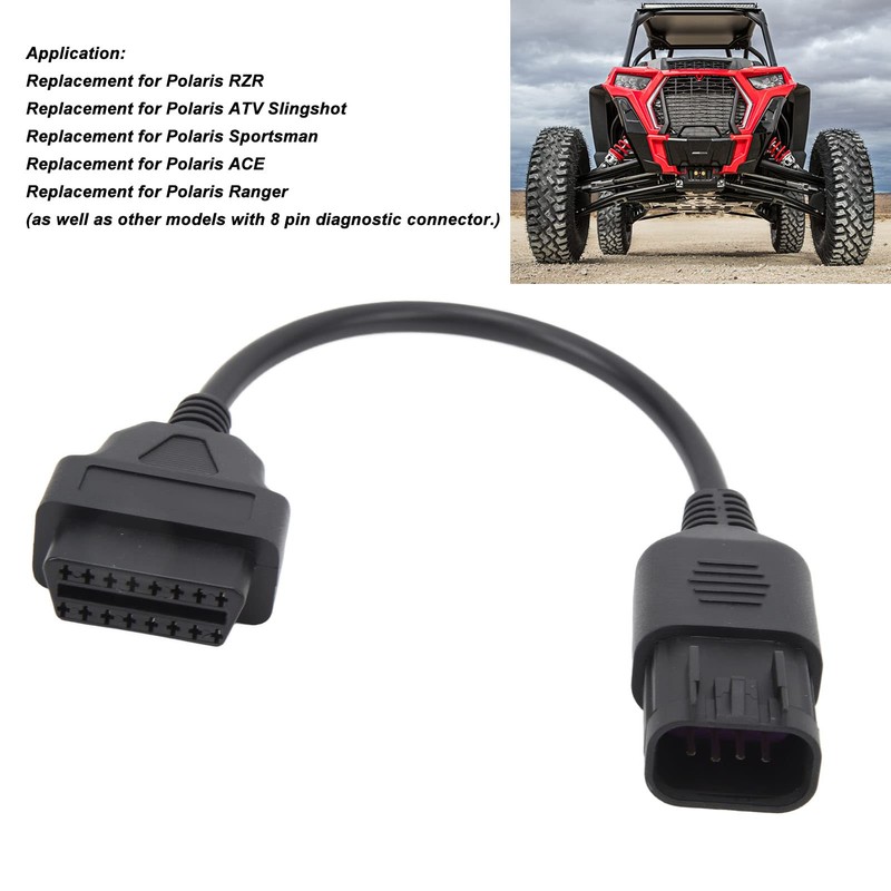 POCREATION Conector de diagnóstico OBD2, Adaptador de diagnóstico OBD2 a