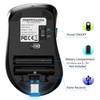 memzuoix - mouse inalámbrico portátil 2.4G, 1200 DPI inalámbrico óptico