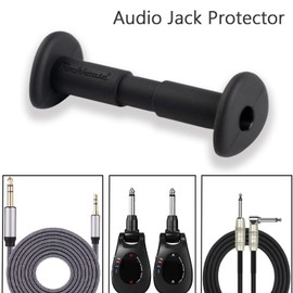 Rockhouse Silicone Audio Cable Jack Protector for Guitar, 1/4 Inch & 6.35mm 3.5mm Headphone Plug Cover Instrument Cable Maintain Tool