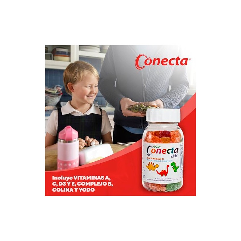 GomiConecta Kids - Multivitamínico para Niños con Vitamina C, D3,