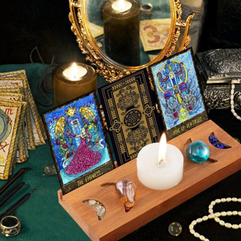 Wooden Tarot Card Holder Stand Tarot Card Display Tarot Reading