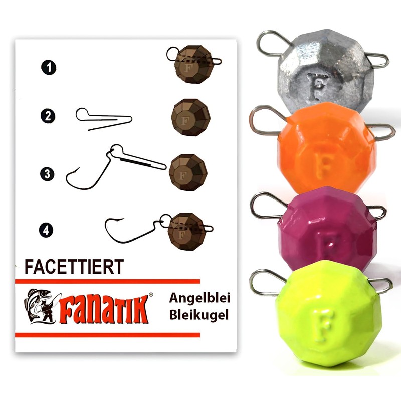FANATIK Cheburashka Faceted Edged Jig Head Lead Ball 3 g